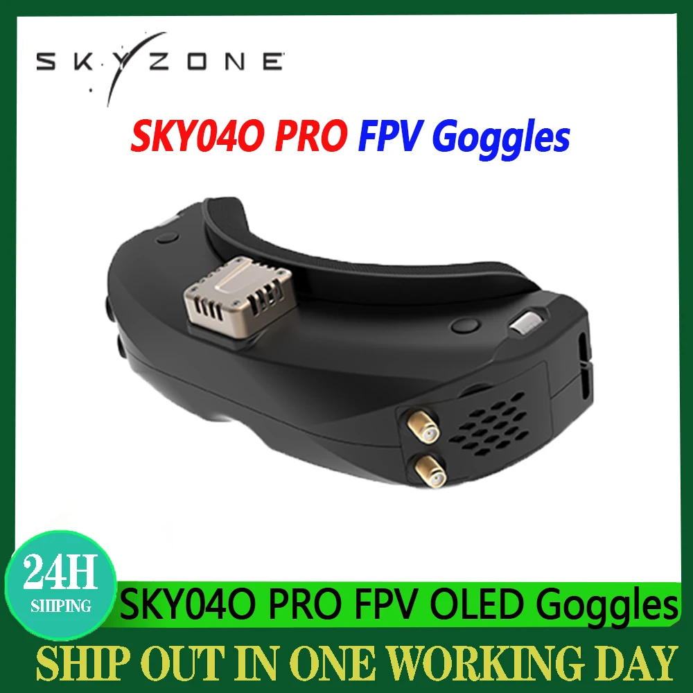 Skyzone Cobra X V2 Fpv Goggles - Sky04o pro SKYZONE-OLED fpvゴーグル,5.8ghz,48ch steadyviewレシーバー,解像度1280x720,60fps,リフレッシュレート,ヘッドトラッカー
